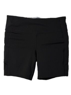 Athletic Black High-Waist Shorts